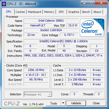 eBOX560-880, CPU-Z