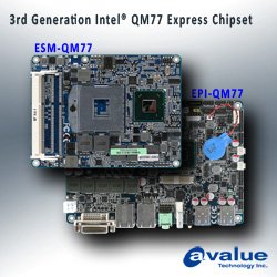 Три компактные процессорные платы компании Avalue на 3-м поколении Intel Core i5/i7  
