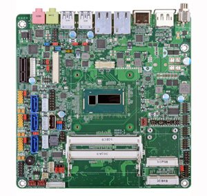 Промышленная процессорная плата HU171/HU173 формата Mini-ITX от компании DFI.
