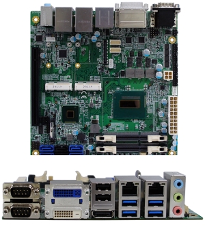 Процессорная плата формата Mini-ITX  с двумя DVI выходами - iBASE MI980 